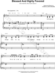 The Clark Sisters "Blessed and Highly Favored" Sheet Music in C Minor (transposable) - Download & Print