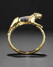 Gold Panther Jelly Belly Hinge Bracelet