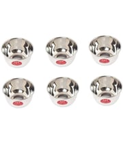 A & H ENTERPRISES - Veg Bowl / Katori /Sabzi Bowl Stainless Steel Cereal Bowl 200 mL ( Set of 6 )