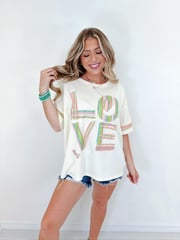 Love And Heart Patch Top