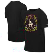 Men's Los Angeles Dodgers New Era Black Día de los Muertos Washed Oversized T-Shirt
