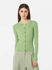 Rib Polo Cardigan