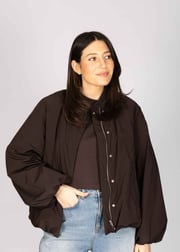 THE BOMBER JACKET - CHOCOLATE BROWN