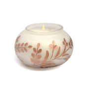 Cypress & Fir - 9oz Frosted White Glass with Copper Metallic Branch Etching