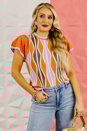 The Graham Wave Pattern Knit Top