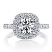 Italo Halo Engagement Ring Affordable Classic Engagement Ring