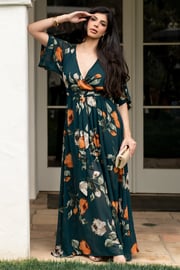 Kia Kimono Maxi Dress | Midnight Floral