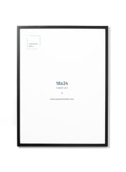 Black Oak Frame With Glass, 18x24 in | 46x61 cm