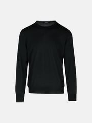 BLACK CASHMERE BLEND SWEATER