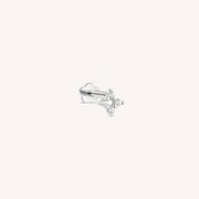14K Solid Gold Diamond Starlight Threaded Labret Earring
