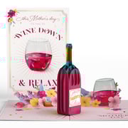 Wine Down and Relax Mother's Day Pop-Up Card