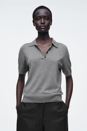 MERINO WOOL-BLEND POLO SHIRT