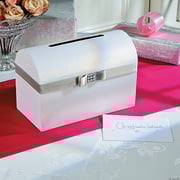Silver Bow Wedding Card Box