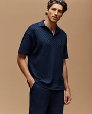 MENS KAIRO JOHNNY COLLAR CROCHET POLO - MT0100100
