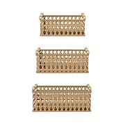 RGI Home Paper Cord Storage Baskets with Cane Weave, 3-Pc. Set