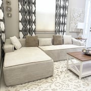 Sophia & William 3 Seat Convertible L-Shaped Sectional Sofa Couch for Living Room