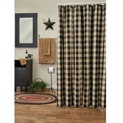 Rustic Black Checkered Shower Curtain