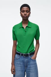 MERINO WOOL-BLEND POLO SHIRT