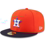 Men's Houston Astros New Era Orange/Navy Alternate Authentic Collection On-Field 59FIFTY Fitted Hat