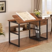 47.2" Drafting Table, Drawing Computer Desk with Storage Drawers