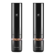 ZWILLING 2-PC SET ELECTRIC SALT/PEPPER MILL, RECHARGEABLE, BLACK