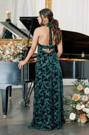 Athena Floral Burnout Velvet Dress | Made To Order