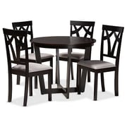 Dark Wooden Interlocked Base 5-pc. Dining Set