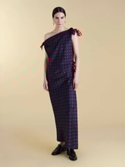 Twill Polka Dot Tabard Tie Dress