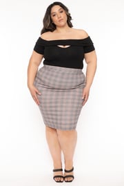 Plus Size Gaia Peek A Boo Top - Black
