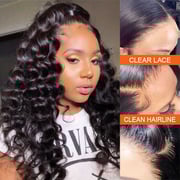 Loose Wave Human Hair 13x6 HD Lace Front Wig *NEW* CLEAR LACE & CLEAN HAIRLINE [LFW13]