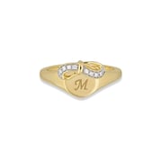 Bow Nouveau Signet Ring