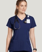 Women's Mock Wrap Scrub Top