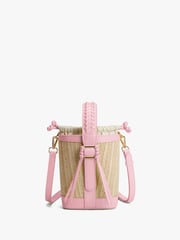 Marina Raffia Straw Bucket Bag