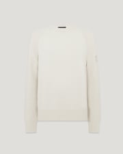 Men's Merino Wool Aspect Crewneck Jumper in Silver Birch | Belstaff UK
