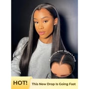 Ready To Go M Hairline Straight 6x8 Lace Front Wig With Drawstring