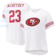 Women's Fanatics Christian McCaffrey White San Francisco 49ers Plus Size Fashion Jersey