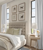White Heritage Plush Velvet Custom Curtain