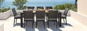 Deco™ 9 Piece Sunbrella® Outdoor Dining Set - Charcoal Gray FREE SHIPPING