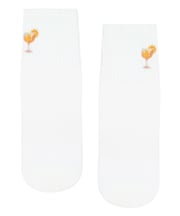 Crew Non Slip Grip Socks - Ivory Aperitivo Hour