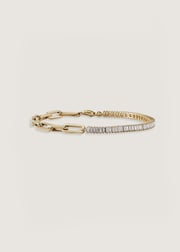 Serena Baguette Tennis Link Bracelet Diamond