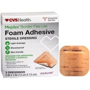 CVS Mepilex Border Lite Foam Adhesive Sterile Dressings, 3in X 3in, 2in x 5in, 4in X 4in, 1.6in X 2in