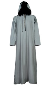 Smart Hoody Thobe For Men With Front Zipper