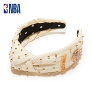 NEW YORK KNICKS LELE SADOUGHI / NBA IVORY EMBELLISHED KNOTTED HEADBAND