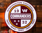 Washington Commanders Secondary Mark 3D Metal Wall Art