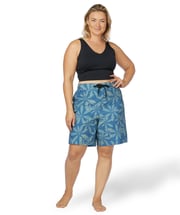 Umbrella Leaf 9" Plus-size Bermuda Boardshort