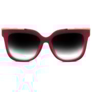 Coco - Red Velvet Frame Black Lens Wayfarer Sunglasses