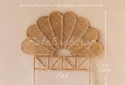 Kate Brown Bamboo Rattan Woven Petal Headboard Backdrop Designed by Emetselch