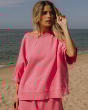 Cropped Sleeve Crew - Cheeks