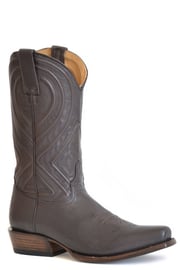 Stetson Mens Mossman Dark Brown Goat Leather Cowboy Boots