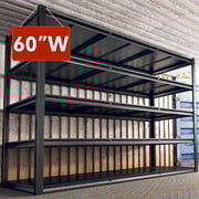 REIBII Heavy Duty Industrial Garage Storage Rack – 60"W x 24"D x 72"H, 5-Tier Steel Shelving, 660 lbs per Shelf